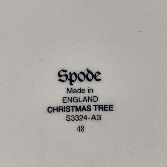 Spode Christmas Tree 6" Scalloped Candy Nut Serving Bowl Made in England S33224 - Picture 3 of 3